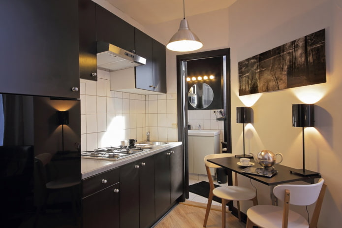 lighting of a kitchen of 5 sq m