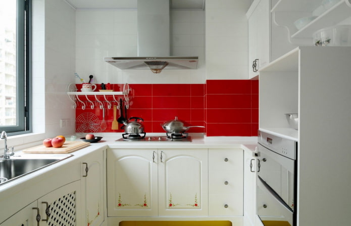 color scheme for a 6-square-meter kitchen