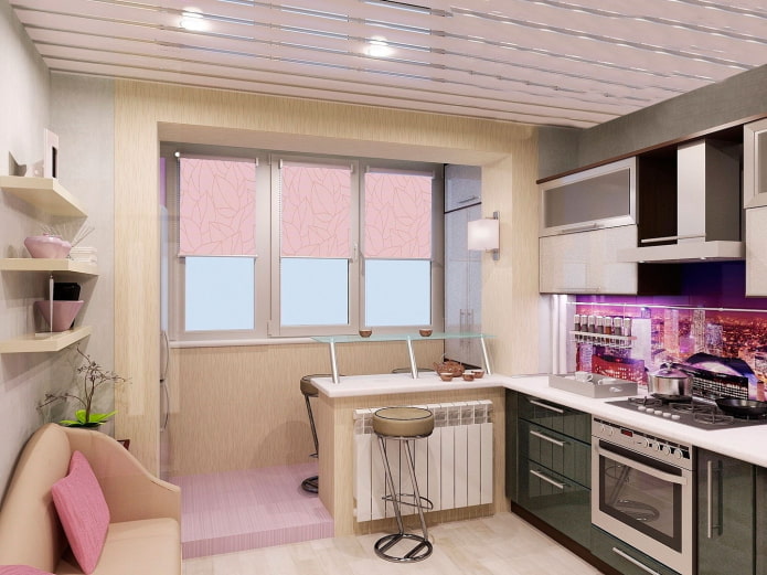 kitchen interior of 6 square meters