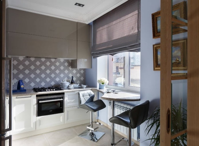 kitchen interior of 6 square meters