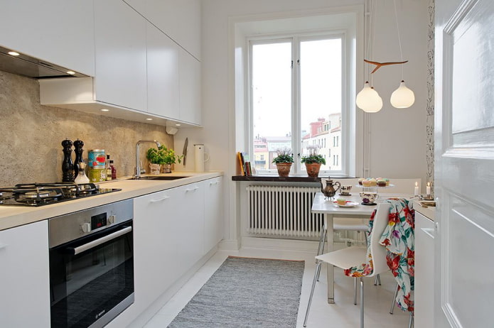 lamps in kitchen cabinets