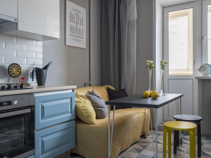 yellow kitchen sofa