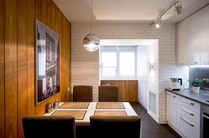 kitchen with a balcony