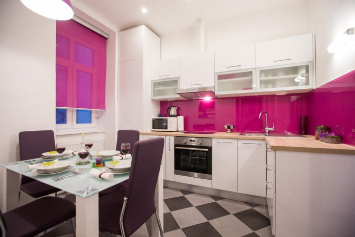 white kitchen with a bright apron