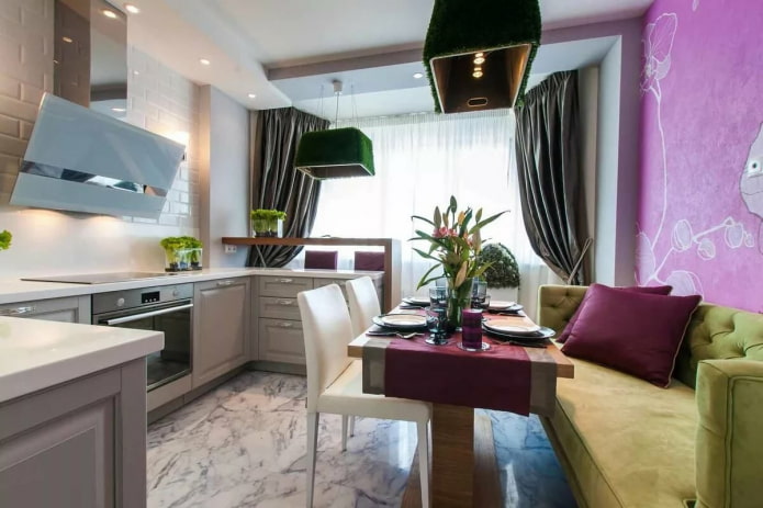 kitchen with a balcony