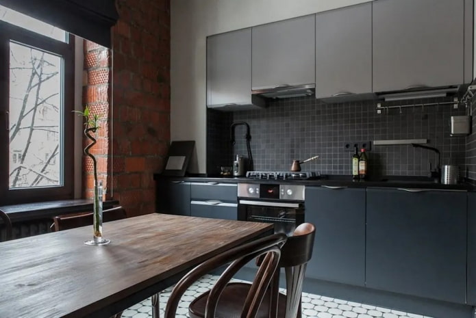 kitchen in loft style