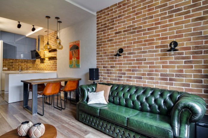 furnishings kitchen-living room 17 square meters