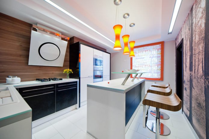 bar counter-island in the kitchen