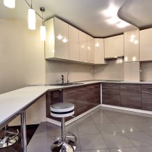 Kitchen design with a bar counter: 60 modern photos in the interior -16