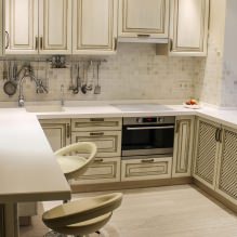 Kitchen design with a bar counter: 60 modern photos in the interior -8
