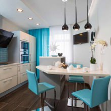 Kitchen design with a bar counter: 60 modern photos in the interior -5