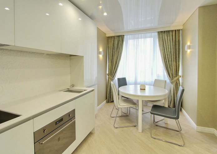 Kitchen Curtains with Green Wallpaper