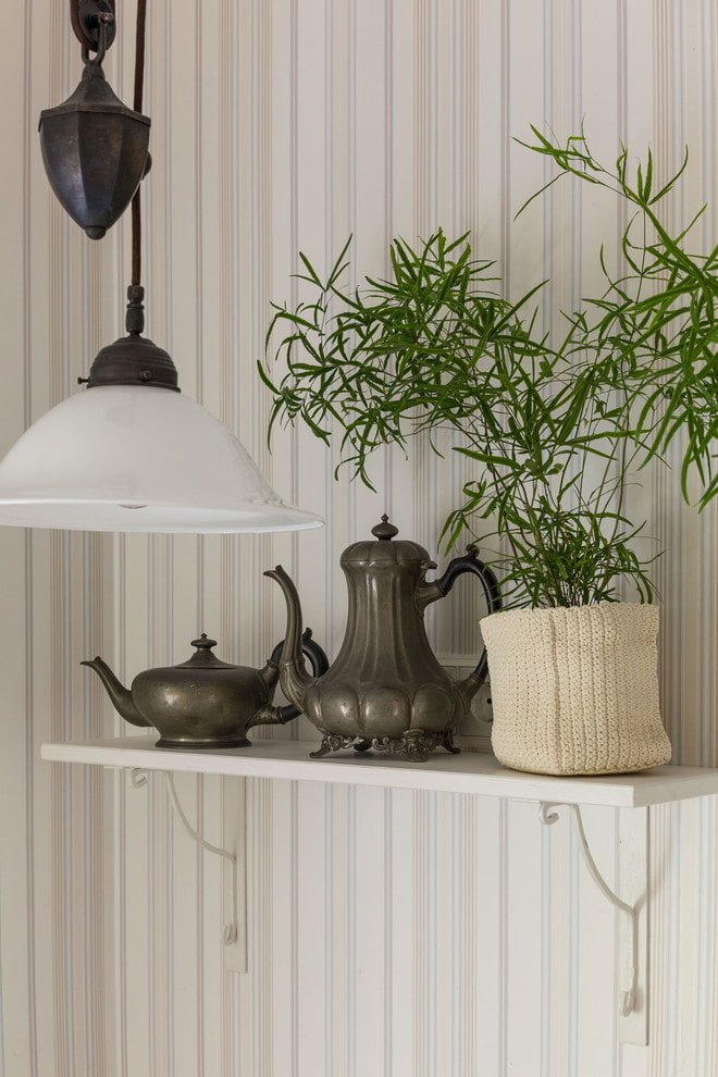 Shelves with decor