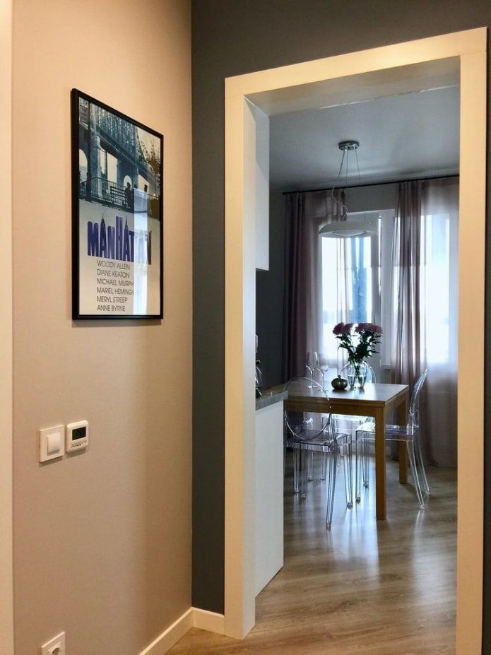 View of the kitchen from the hallway