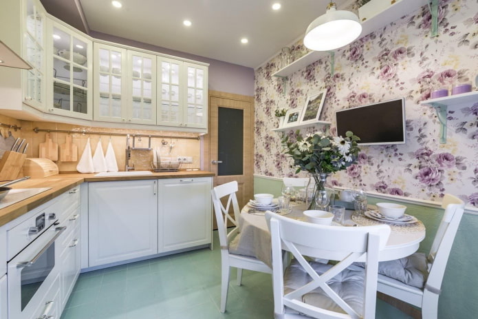 washable wallpaper in the kitchen