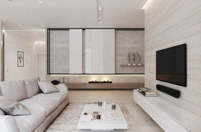 interior of a three-room apartment of 100 square meters