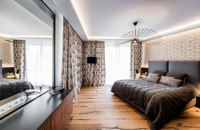 interior of a two-room apartment of 100 square meters
