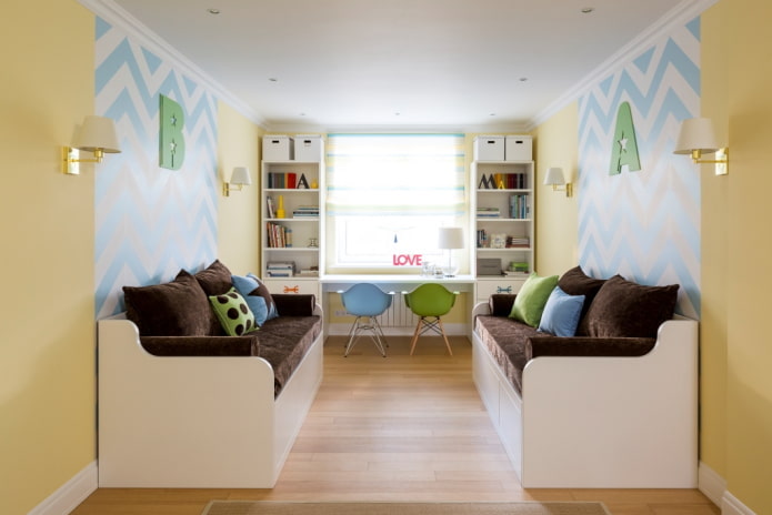 children's room design in the interior of a 100 square meter apartment