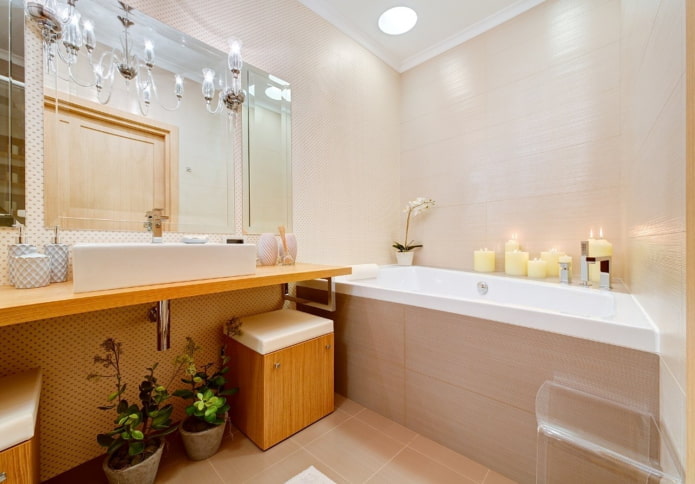 bathroom design in the interior of a 100 square meter apartment