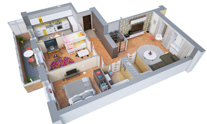 100 square meter apartment layout