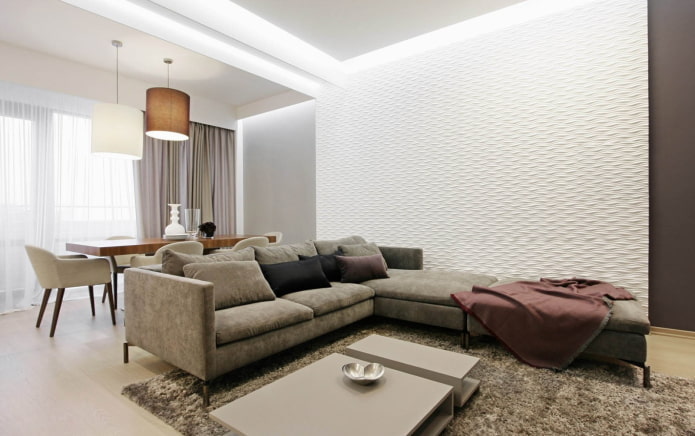 interior design of an apartment of 100 square meters
