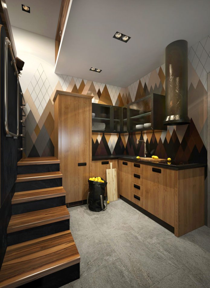 design of a small apartment of 15 sq. m.