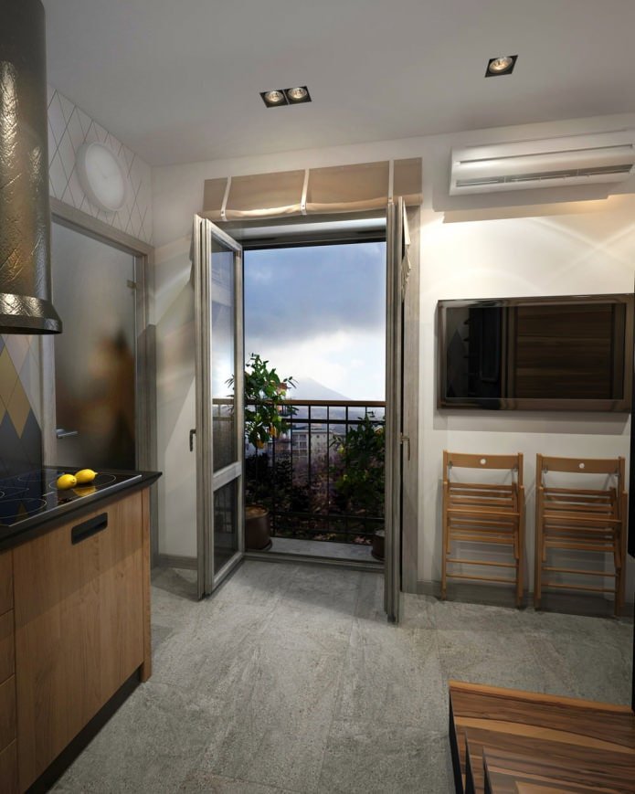 design of a small apartment of 15 sq. m.