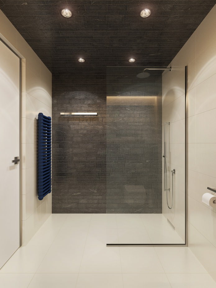 design of a bathroom in a studio apartment