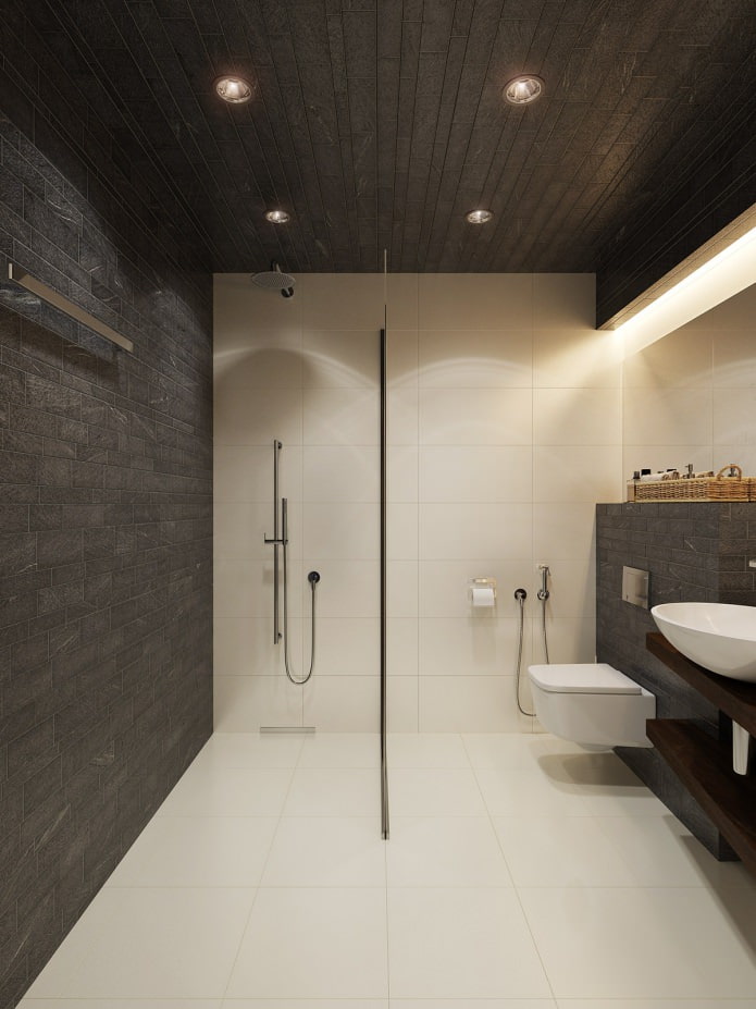 design of a bathroom in a studio apartment