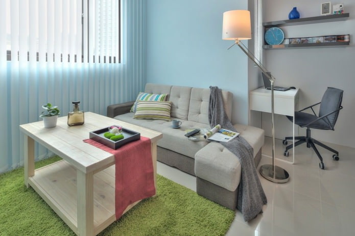 Workplace in a studio apartment