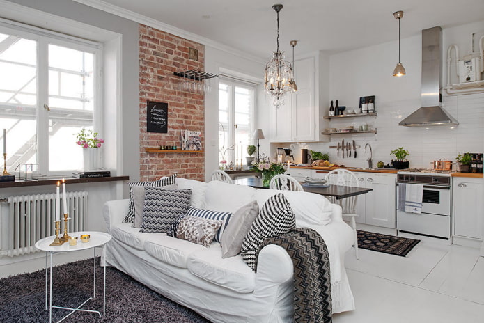 35 square meter apartment in Scandinavian style