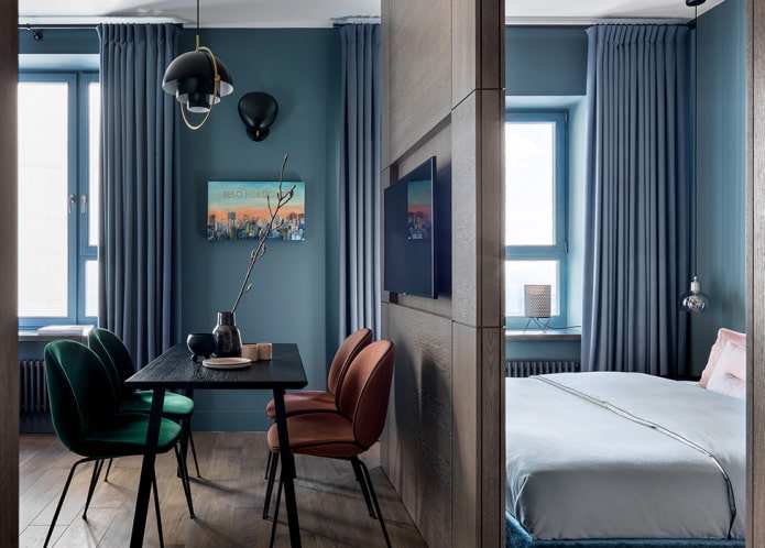 zoning of a 36-square-meter apartment