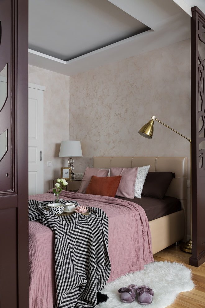 bedroom interior in an apartment of 36 square meters