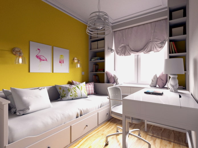 children's room interior in an apartment of 36 square meters