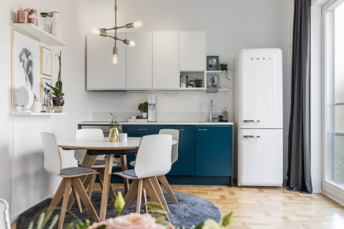 interior of a 36-square-meter apartment in a Scandinavian style