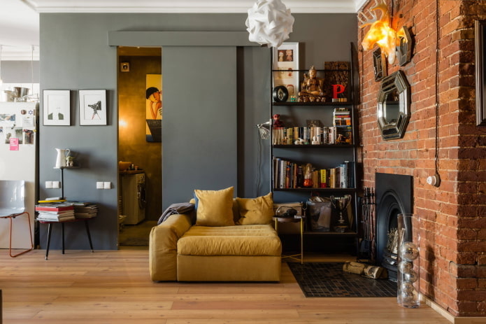 Living room in loft style