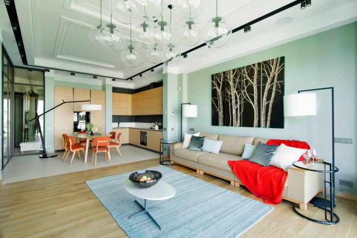 Studio with different floors