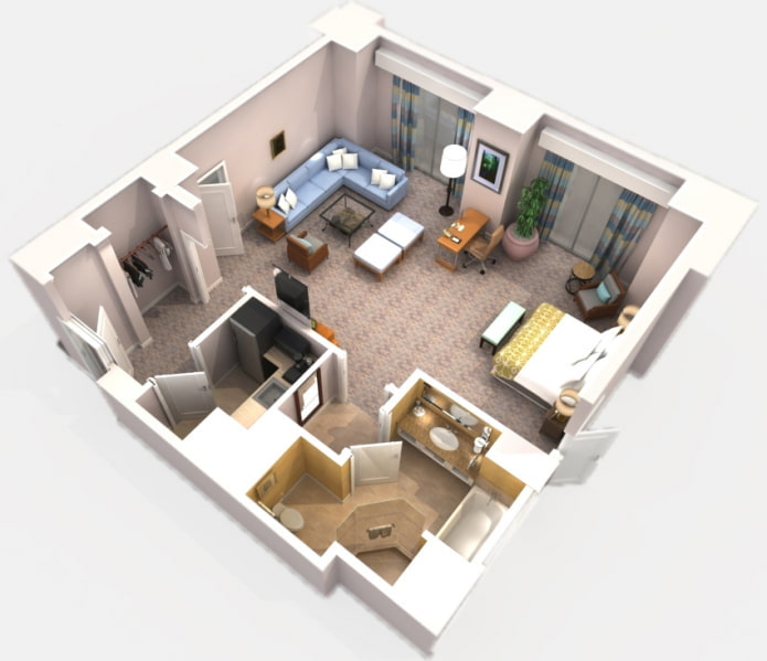 38 sq m studio