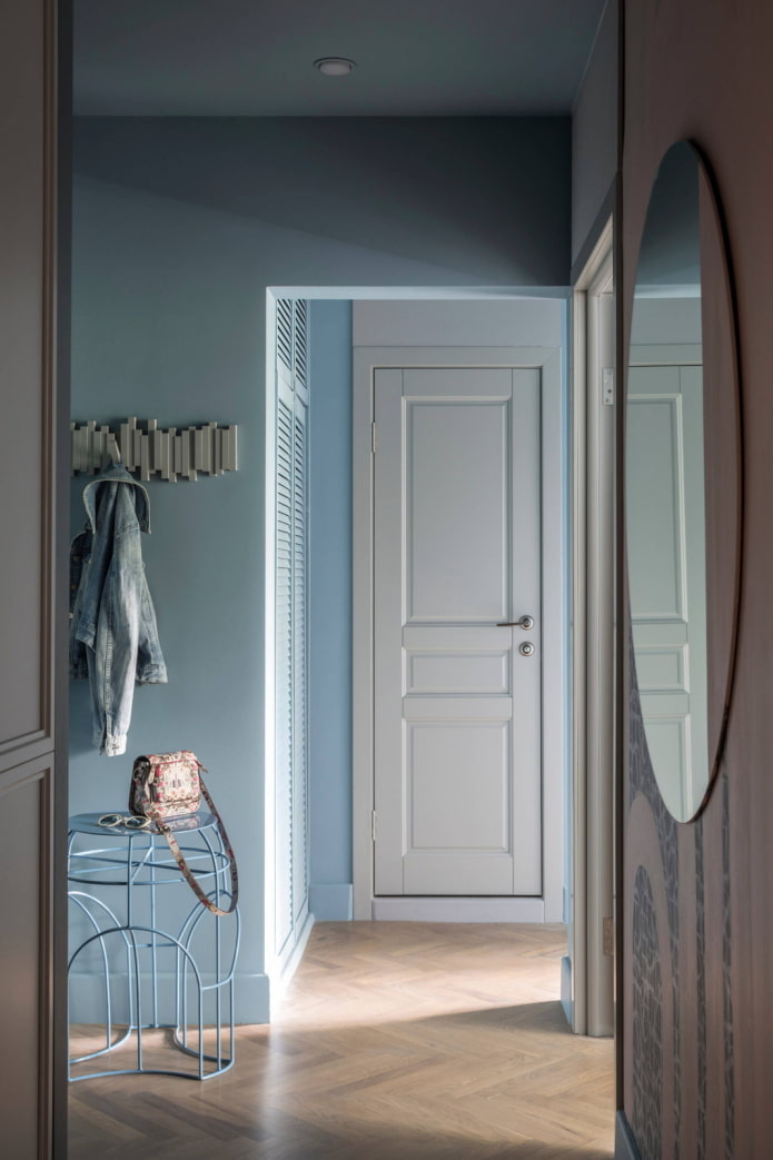 Hallway with a storage room
