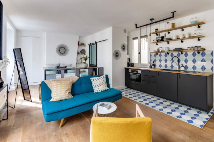 Studio with bright details