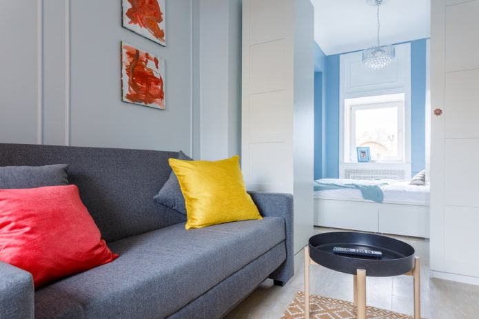 Zoning with color and cabinets