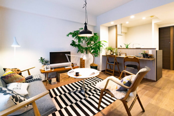 Warm Scandi living room