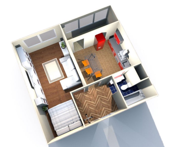 One-room apartment 42 sq m