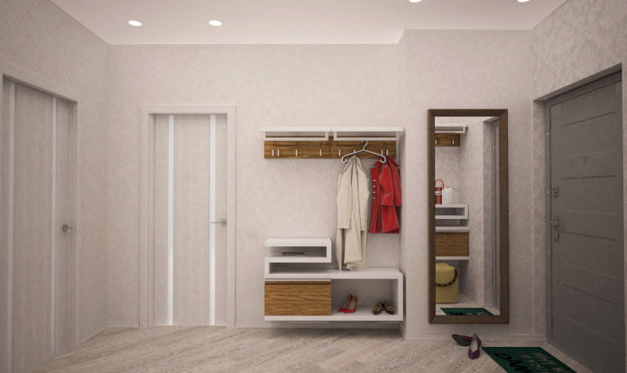 Hallway in a 44 sq m apartment