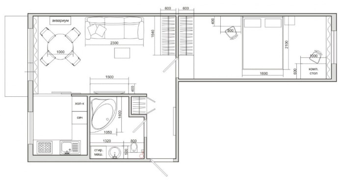 Khrushchevka layout