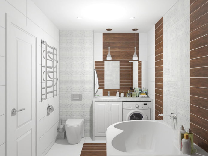 Bathroom in a 44 sq m apartment