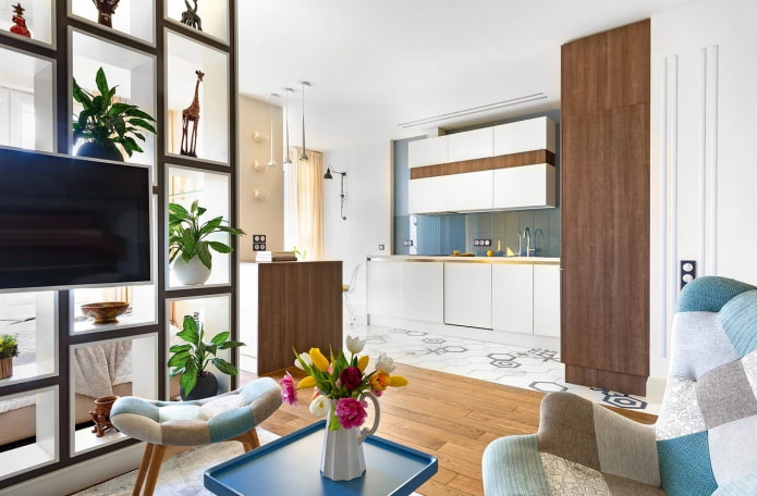 Kitchen and living room