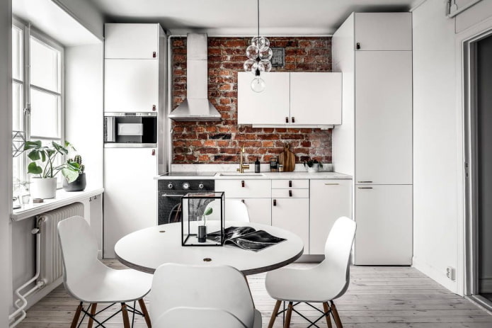 45 square meter apartment interior in Scandinavian style