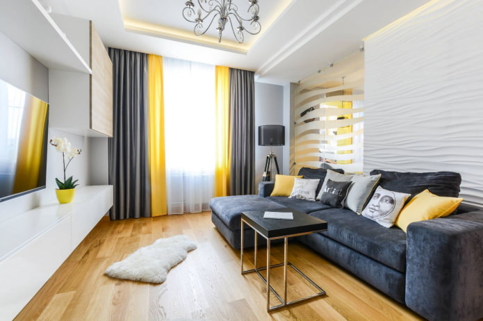 45 square meter apartment interior in a modern style