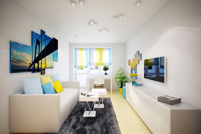Living room in a 2-room apartment 46